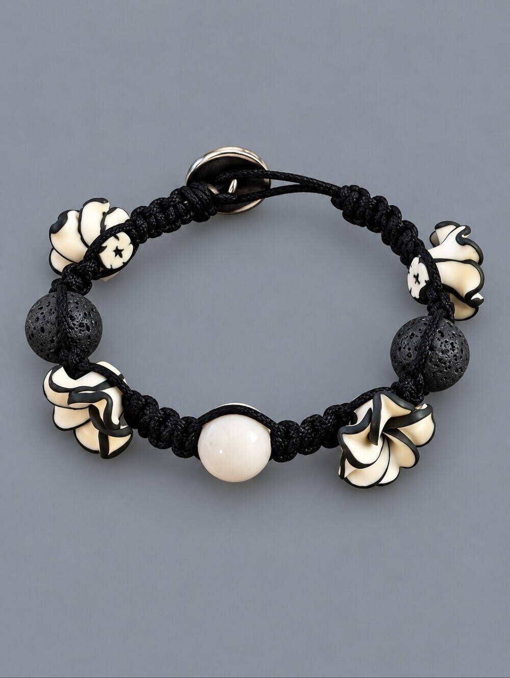 3/$30 Macrame Floral Polymer Clay Beaded Diffuser Bracelet